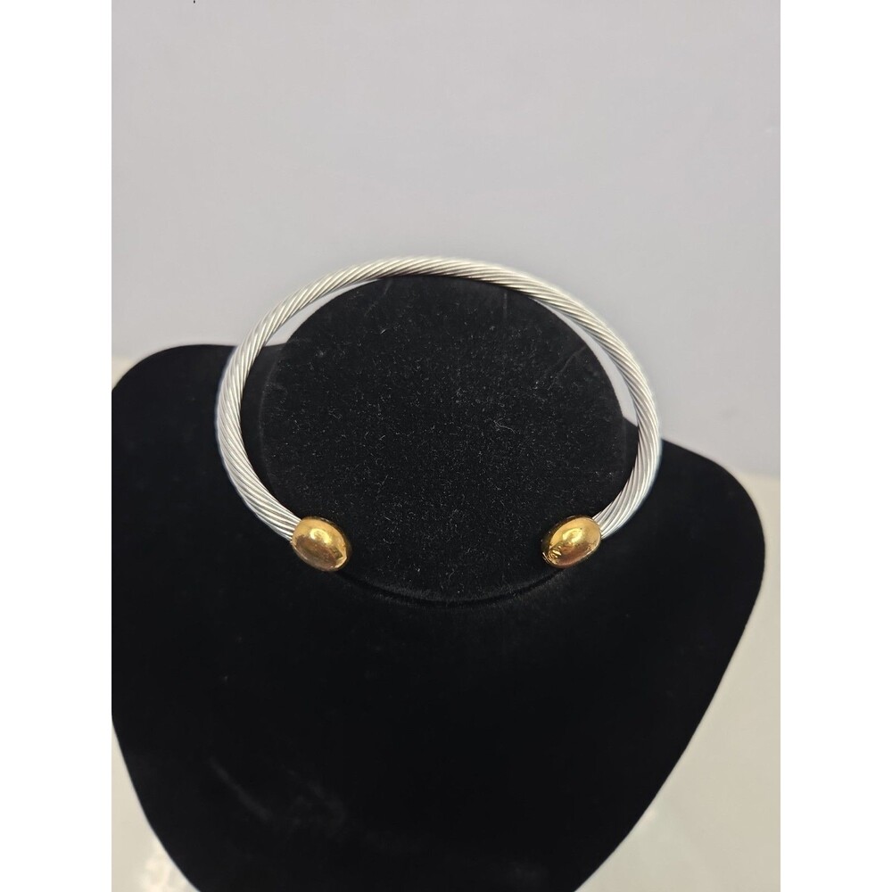 Q-Ray Deluxe Combo Twisted Cable Cuff Bracelet 3" Inner Diameter XL